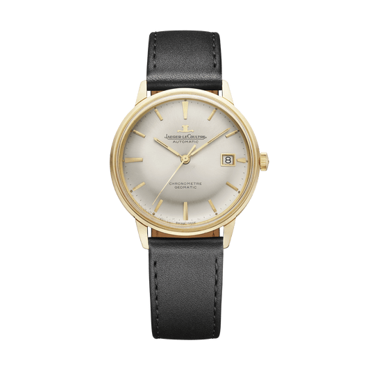 Jaeger-LeCoultre THE COLLECTIBLES Geomatic Chronometer 36 mm Silvered Grey Dial 18k Yellow Gold Calfskin Leather Strap QVE39802