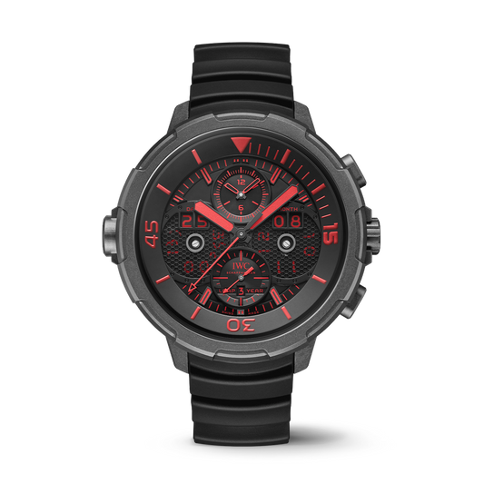 IWC Schaffhausen Aquatimer Perpetual Calendar Digital Date-Month 49 mm Black Dial Ceratanium® Black Rubber Strap IW379405