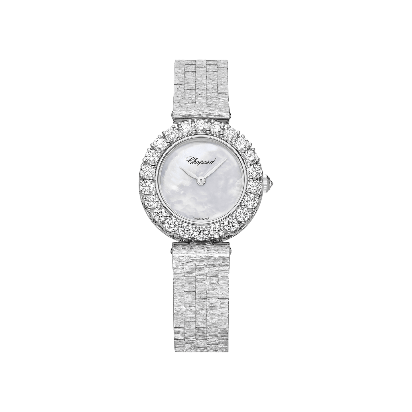 Chopard L'HEURE DU DIAMANT ROUND 26 mm White Dial with Diamonds 18K White Gold Bracelet 10A178-1301