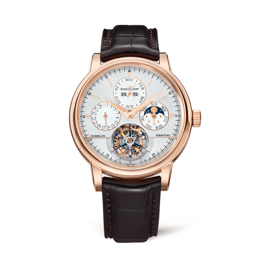 Jaeger-LeCoultre Master Grande Tradition Calibre 985 42 mm Silvered Grey Dial Pink Gold Alligator Leather Strap Q5042420