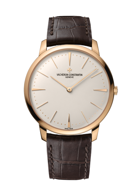 Vacheron Constantin Patrimony manual-winding 40 mm Silver Dial 18K Pink Gold Alligator Leather Strap 81180/000R-9159