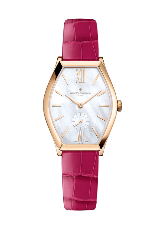 Vacheron Constantin Malte manual-winding 34.4 x 28.4 mm White Mother-Of-Pearl Dial 18K Pink Gold Alligator Leather Strap 81015/000R-B282