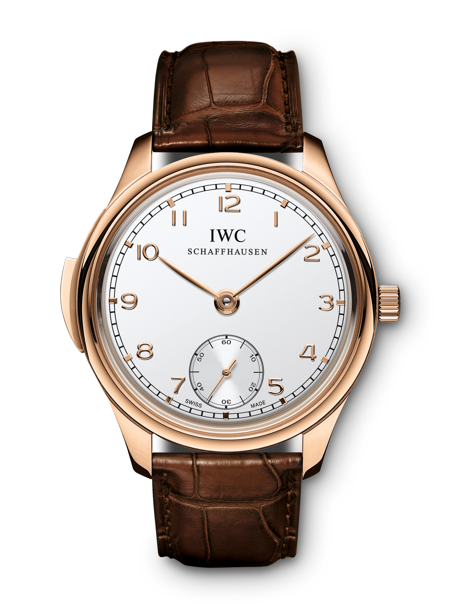 IWC Schaffhausen Portugieser Minute Repeater 44.2 mm Silver Dial 18k 5N Gold Brown Alligator Leather Strap IW544907