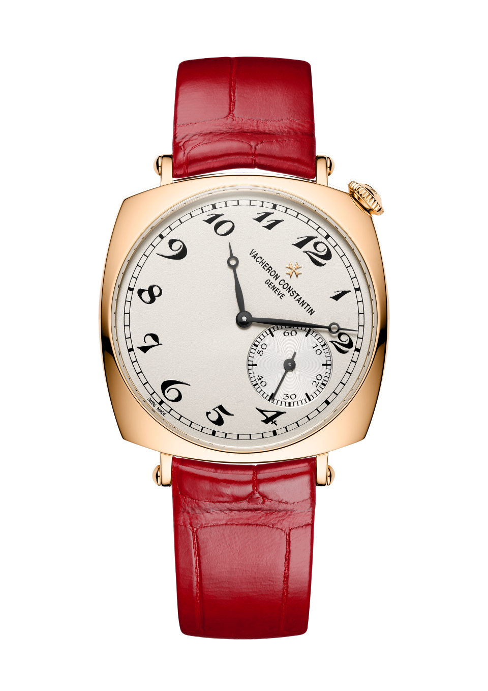 Vacheron Constantin Historiques American 1921 36.5 x 36.5 mm Silver Dial 18K Pink Gold Alligator Leather Strap 1100S/000R-B430