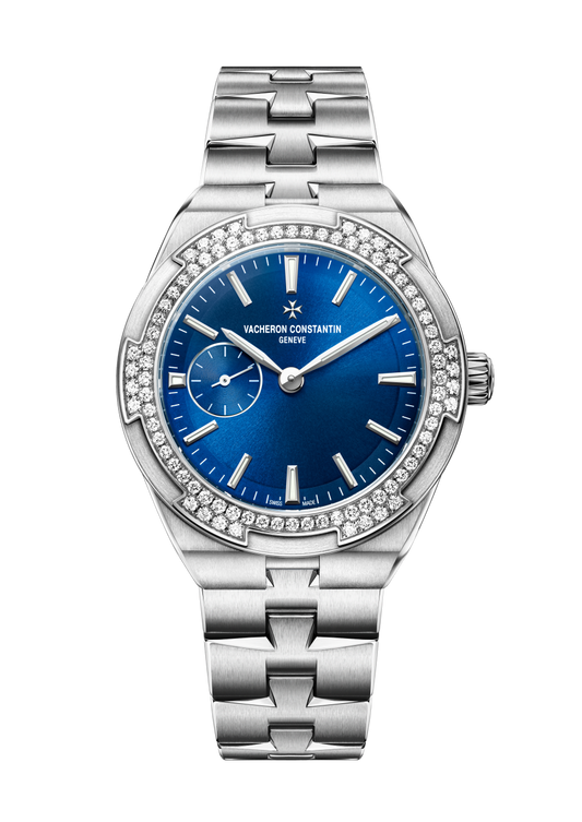 Vacheron Constantin Overseas self-winding 37 mm Blue Dial with Diamonds Stainless Steel Bracelet 2305V/100A-B170