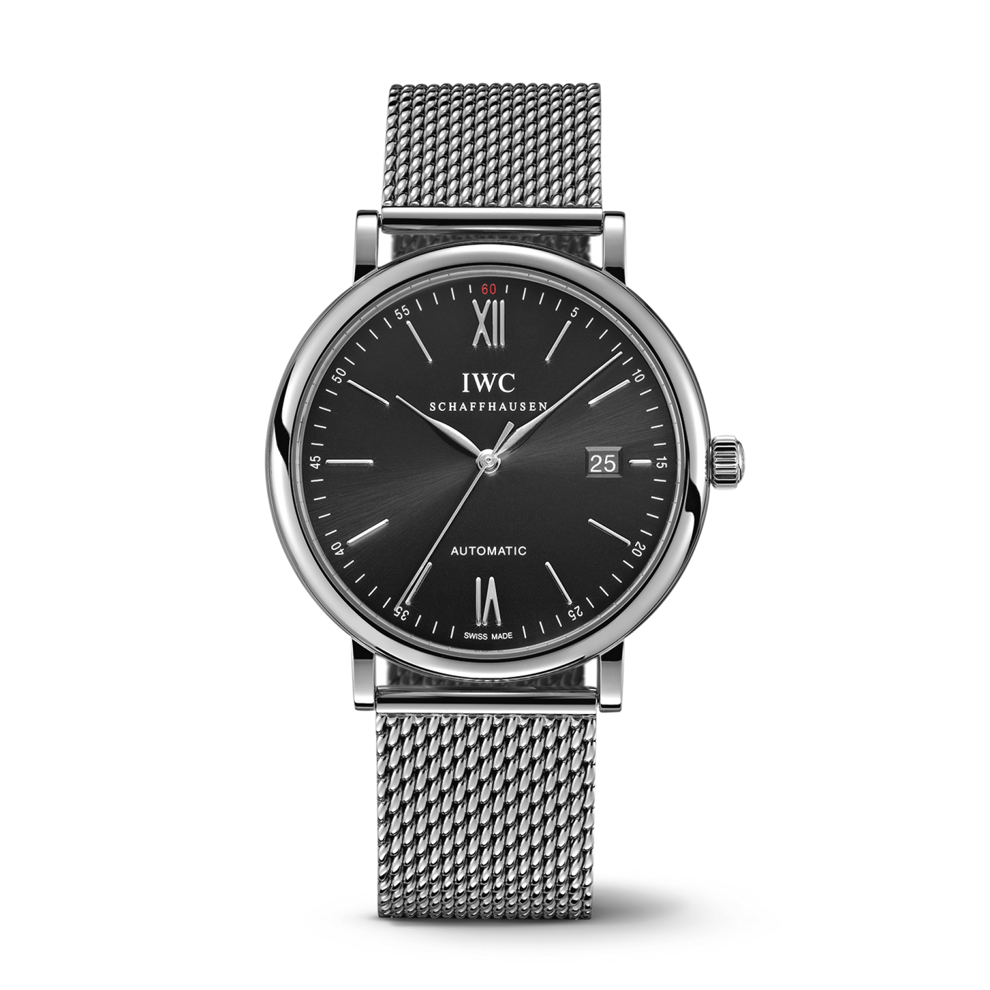 IWC Schaffhausen Portofino Automatic 40 mm Black  Dial Stainless Steel Bracelet IW356506