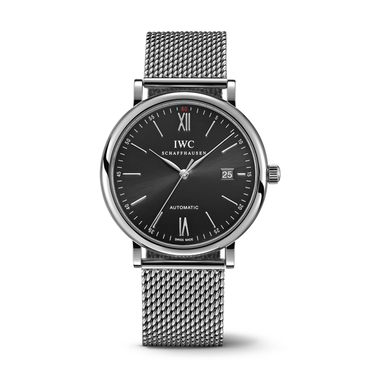 IWC Schaffhausen Portofino Automatic 40 mm Black  Dial Stainless Steel Bracelet IW356506