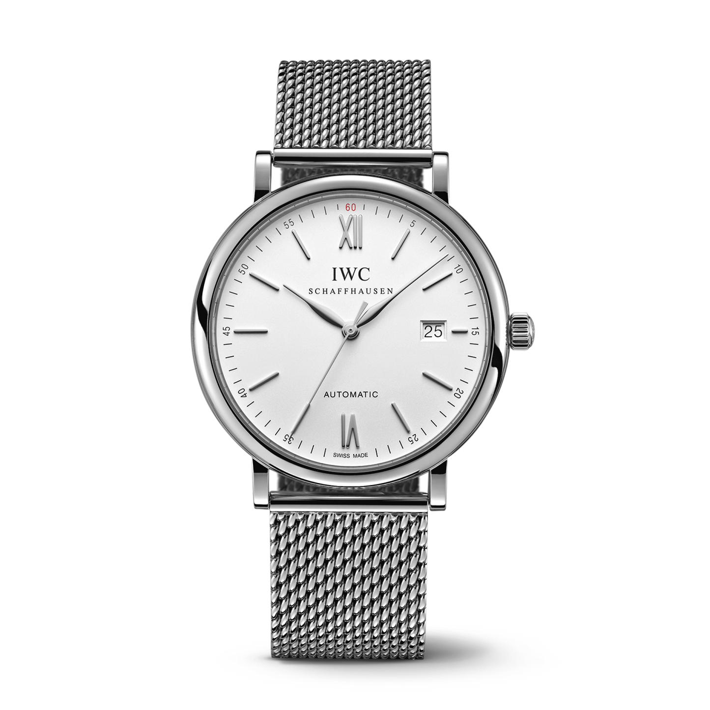 IWC Schaffhausen Portofino Automatic 40 mm Silver  Dial Stainless Steel Bracelet IW356505