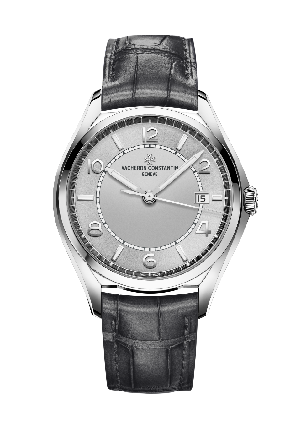 Vacheron Constantin Fiftysix self-winding 40 mm Silver Dial Stainless Steel Alligator Leather Strap 4600E/000A-B442