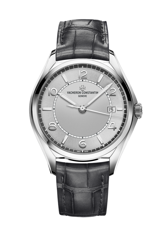 Vacheron Constantin Fiftysix self-winding 40 mm Silver Dial Stainless Steel Alligator Leather Strap 4600E/000A-B442