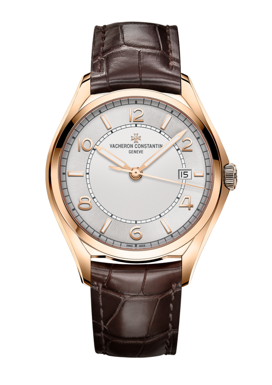 Vacheron Constantin Fiftysix self-winding 40 mm Silver Dial 18K Pink Gold Alligator Leather Strap 4600E/000R-B441