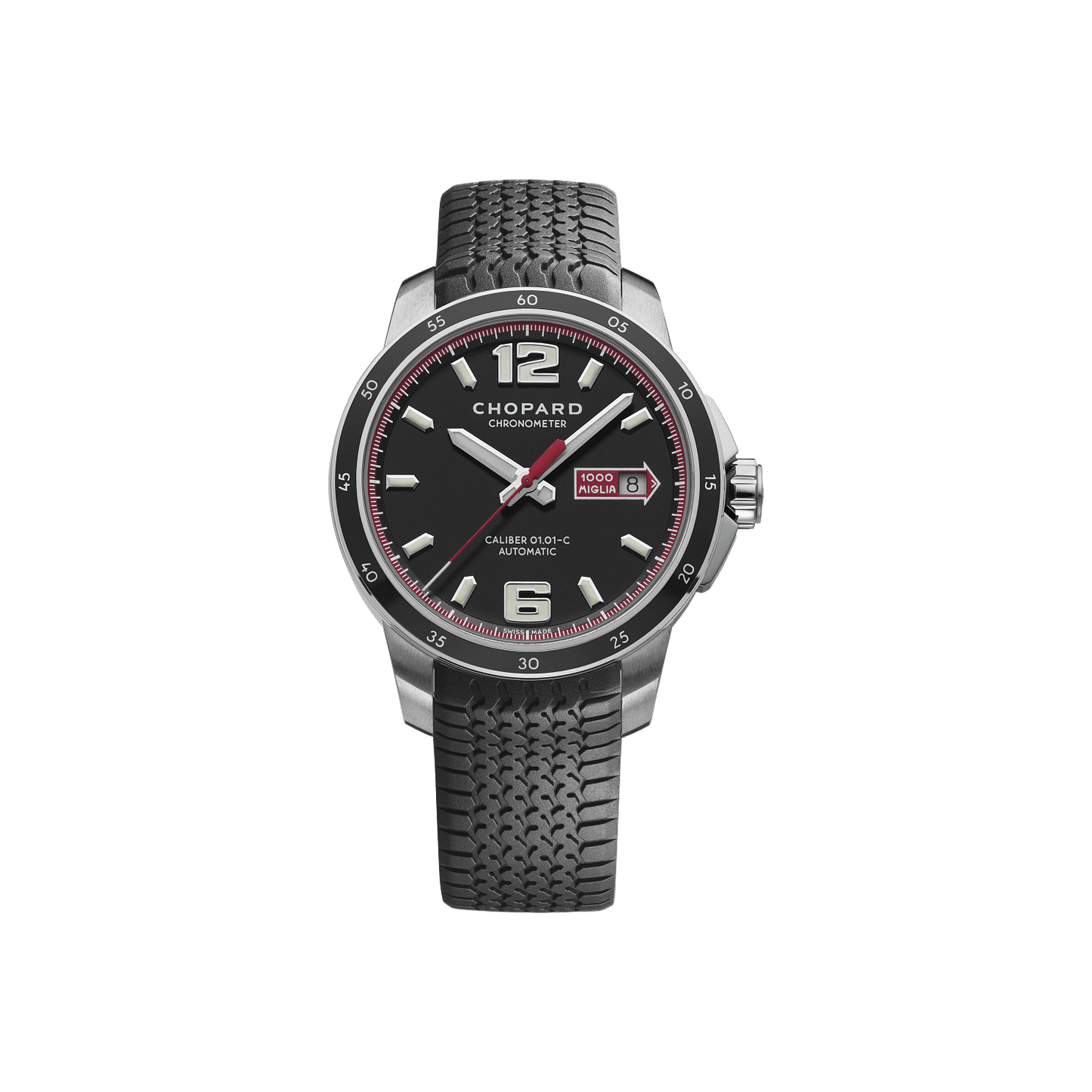 Chopard Mille Miglia GTS Automatic 43 mm Black Dial Stainless Steel Rubber Strap 168565-3001