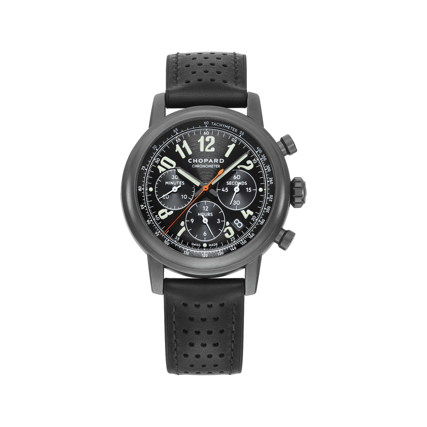 Chopard Mille Miglia Chronograph - Luftgekühlt Edition 42 mm Black Dial Stainless Steel Calfskin Leather Strap 168589-3047