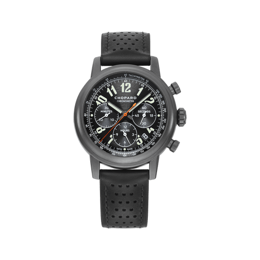 Chopard Mille Miglia Chronograph - Luftgekühlt Edition 42 mm Black Dial Stainless Steel Calfskin Leather Strap 168589-3047