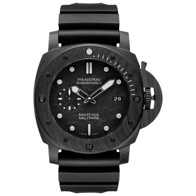 Panerai Submersible Marina Militare Carbotech™ 47 mm Black Dial Carbotech Caoutchouc Black Strap PAM02979