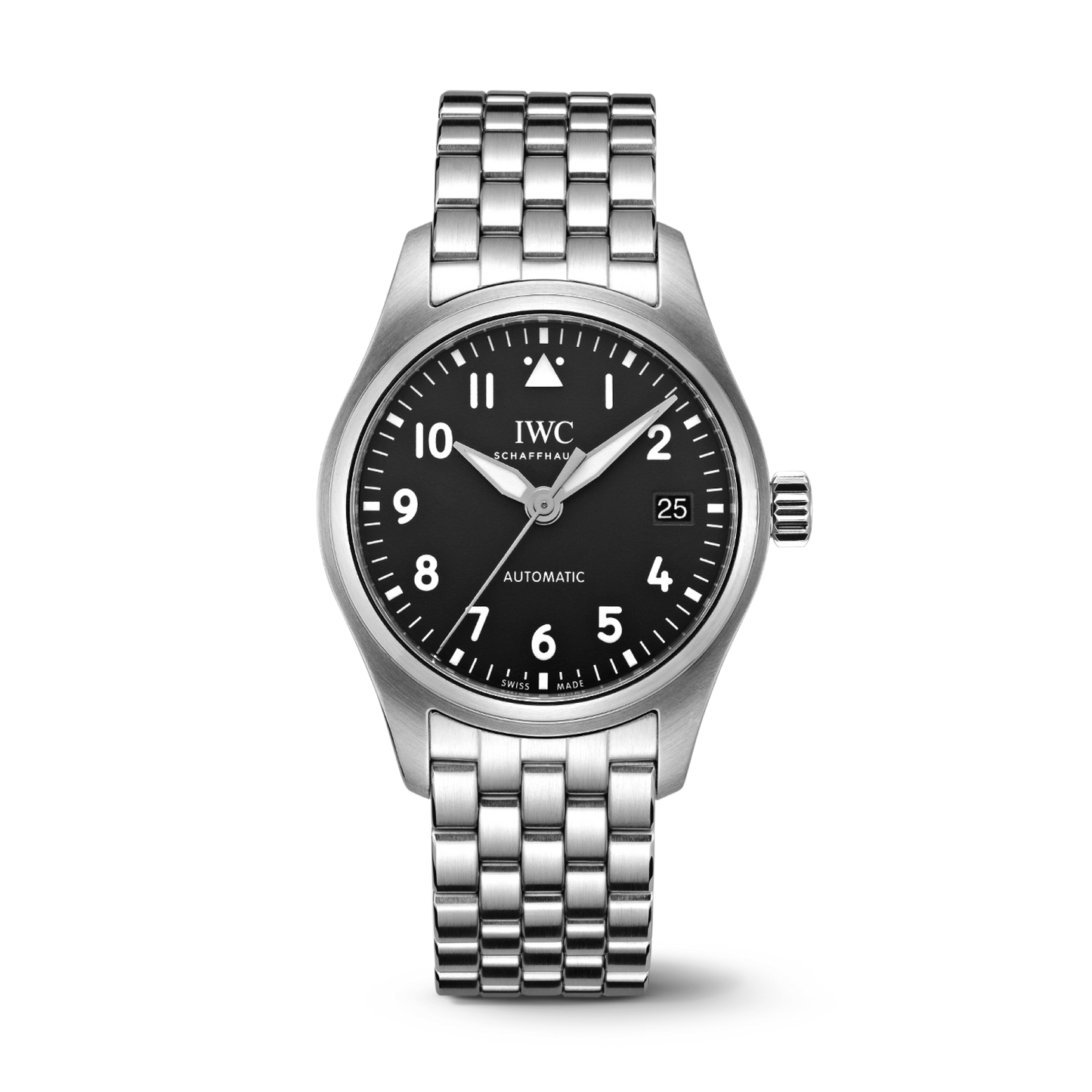 IWC Schaffhausen Pilot’s Watch Automatic  36 mm Black Dial Stainless Steel Bracelet IW324010