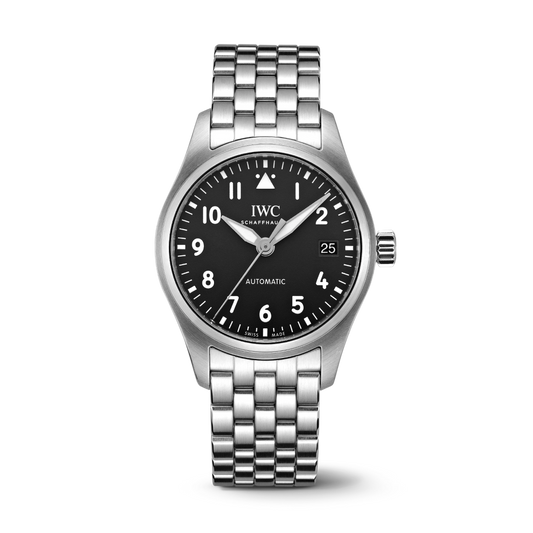 IWC Schaffhausen Pilot’s Watch Automatic  36 mm Black Dial Stainless Steel Bracelet IW324010