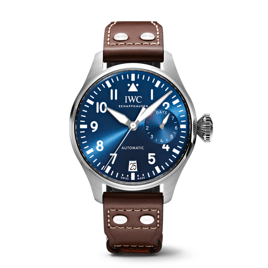 IWC Schaffhausen Big Pilot’s Watch Edition “Le Petit Prince” 46.2  mm Blue  Dial Stainless Steel Brown  Calfskin Strap IW501002