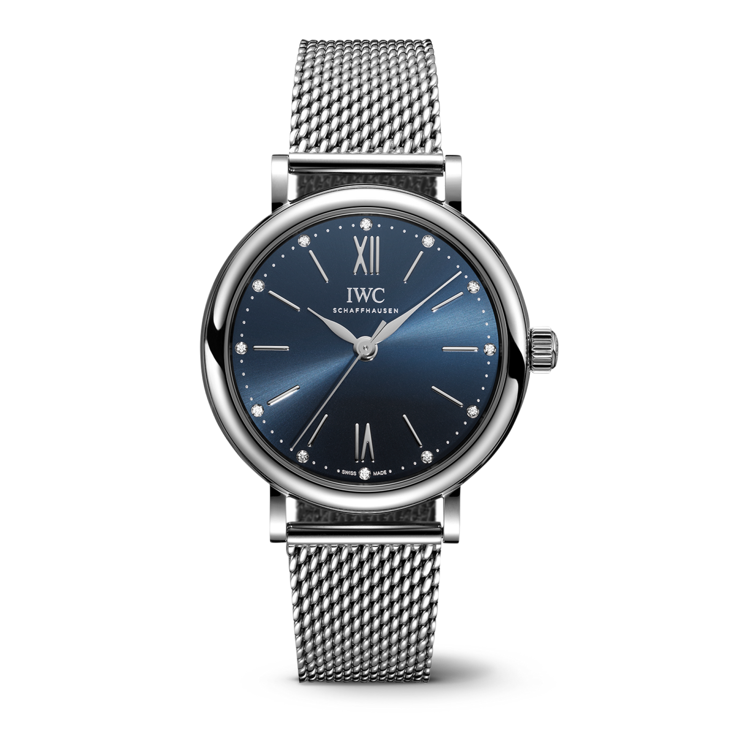 IWC Schaffhausen Portofino Automatic 34 mm Blue  Dial Stainless Steel Bracelet IW357404