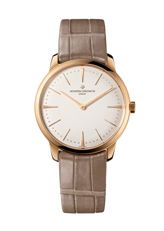 Vacheron Constantin Patrimony manual-winding 36 mm Silver Dial 18K Pink Gold Alligator Leather Strap 81530/000R-9682