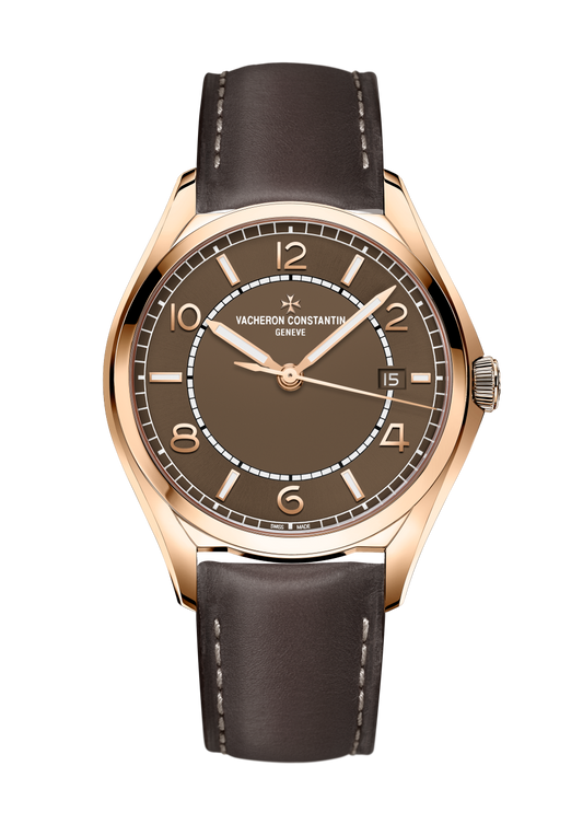 Vacheron Constantin Fiftysix self-winding 40 mm Brown Dial 18K Pink Gold Calfskin Leather Strap 4600E/000R-B576