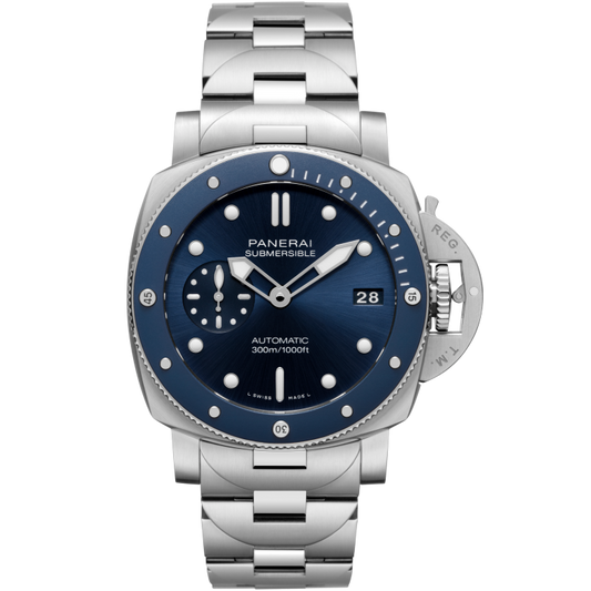 Panerai Submersible 42 mm Blue Dial Brushed Steel Bracelet PAM02068