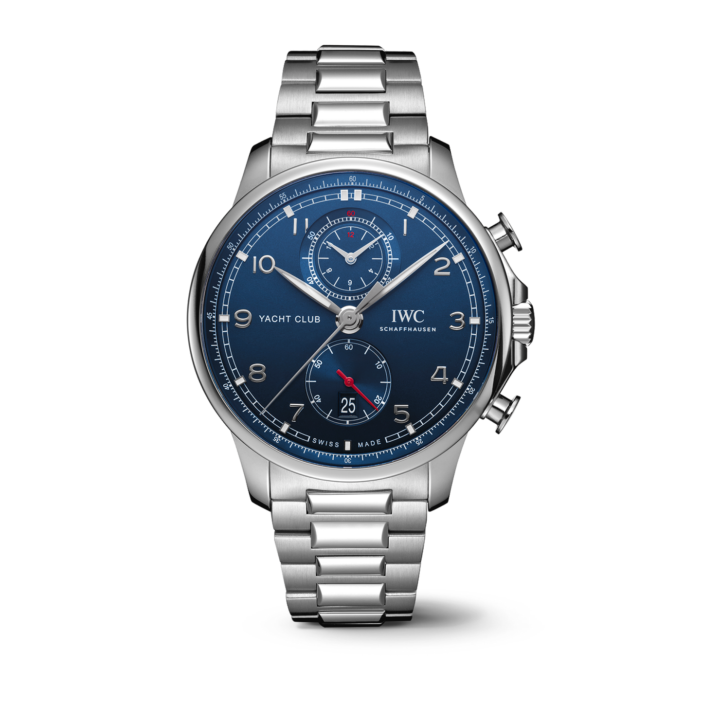 IWC Schaffhausen Portugieser Yacht Club Chronograph 44.6 mm Blue Dial Stainless Steel Bracelet IW390701