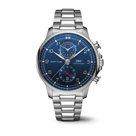 IWC Schaffhausen Portugieser Yacht Club Chronograph 44.6 mm Blue Dial Stainless Steel Bracelet IW390701