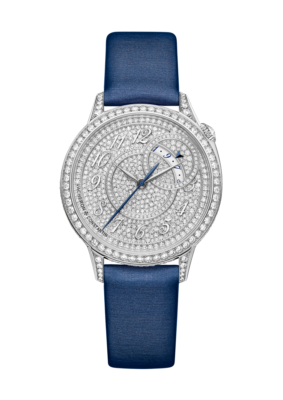 Vacheron Constantin Égérie self-winding 35 mm with Diamonds Dial White Gold Satin Strap 4606F/000G-B649