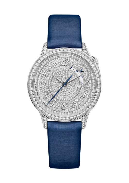 Vacheron Constantin Égérie self-winding 35 mm with Diamonds Dial White Gold Satin Strap 4606F/000G-B649