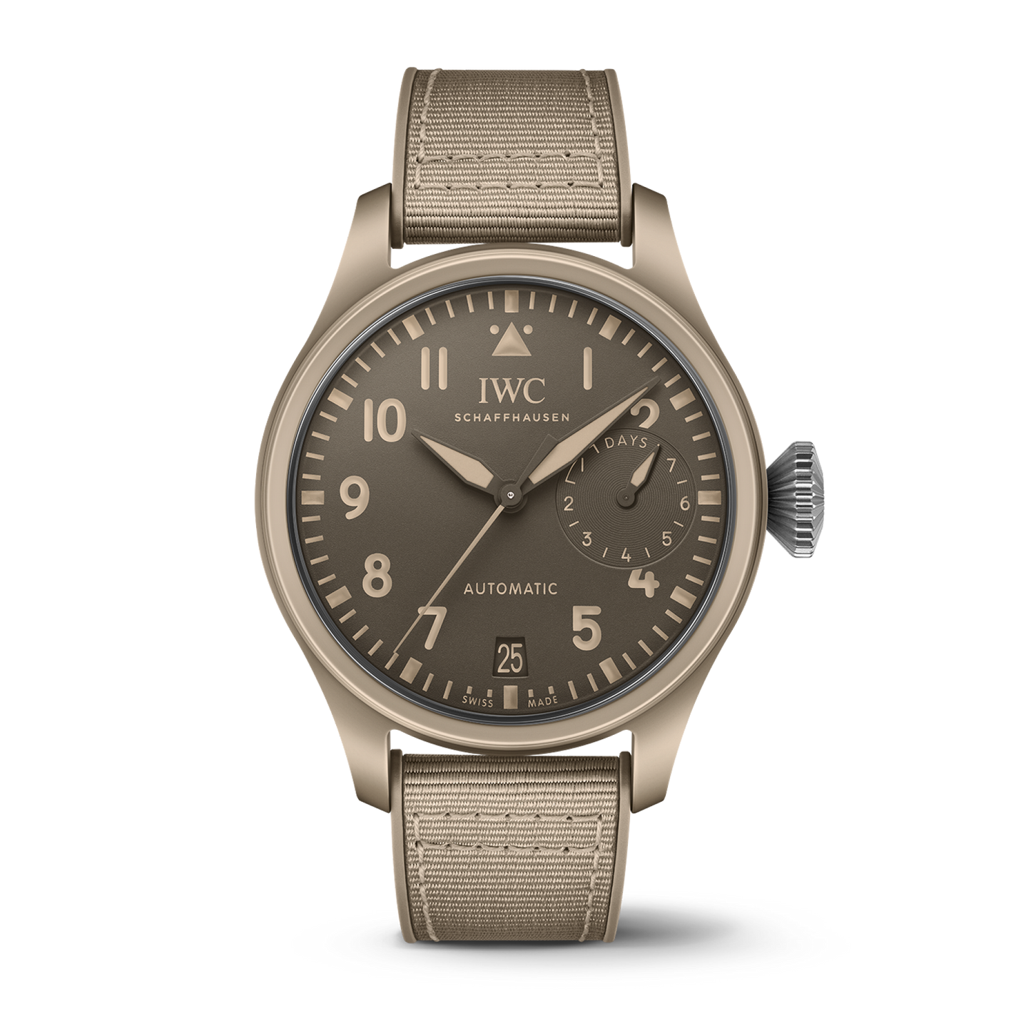 IWC Schaffhausen Big Pilot’s Watch TOP GUN Edition “Mojave Desert” 46  mm Brown  Dial Ceramic  Beige Rubber Strap IW506003