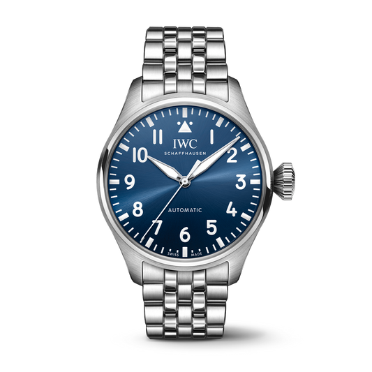 IWC Schaffhausen Big Pilot's Watch 43 mm Blue  Dial Stainless Steel Bracelet IW329304