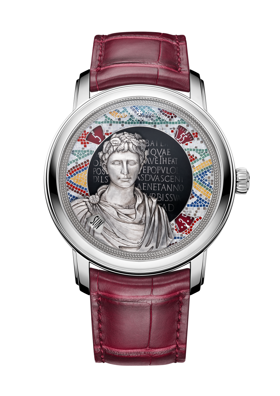 Vacheron Constantin Métiers d'Art Tribute to great civilisations - Buste d'Auguste 42 mm Silver Dial White Gold Alligator Leather Strap 7620A/000G-B929