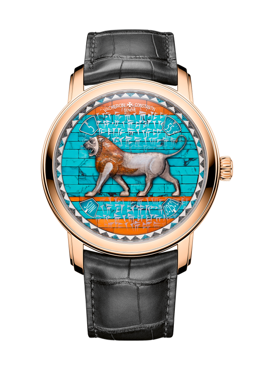 Vacheron Constantin Métiers d'Art Tribute to great civilisations - Lion de Darius 42 mm Blue Dial 18K Pink Gold Alligator Leather Strap 7620A/000R-B926