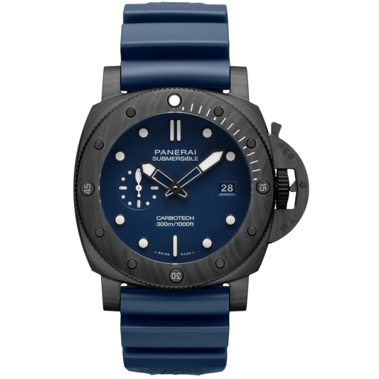 Panerai Submersible QuarantaQuattro Carbotech™ 44 mm Blue Dial Carbotech Caoutchouc Dark Blue Strap PAM01232