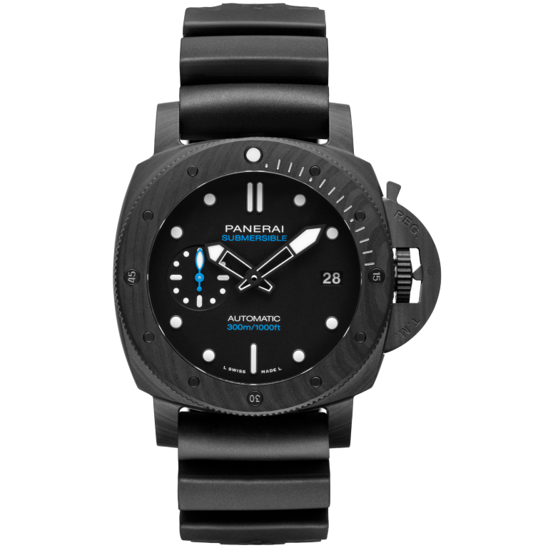 Panerai Submersible Carbotech™ 42 mm Black Dial Carbotech Caoutchouc Black Strap PAM02231