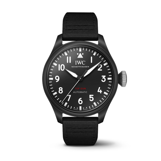 IWC Schaffhausen Big Pilot’s Watch 43 TOP GUN 43.8  mm Black Dial Ceramic   Black Textile Strap IW329801