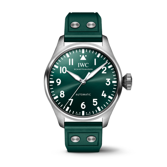 IWC Schaffhausen Big Pilot's Watch 43 mm Green  Dial Stainless Steel Green  Rubber Strap IW329306