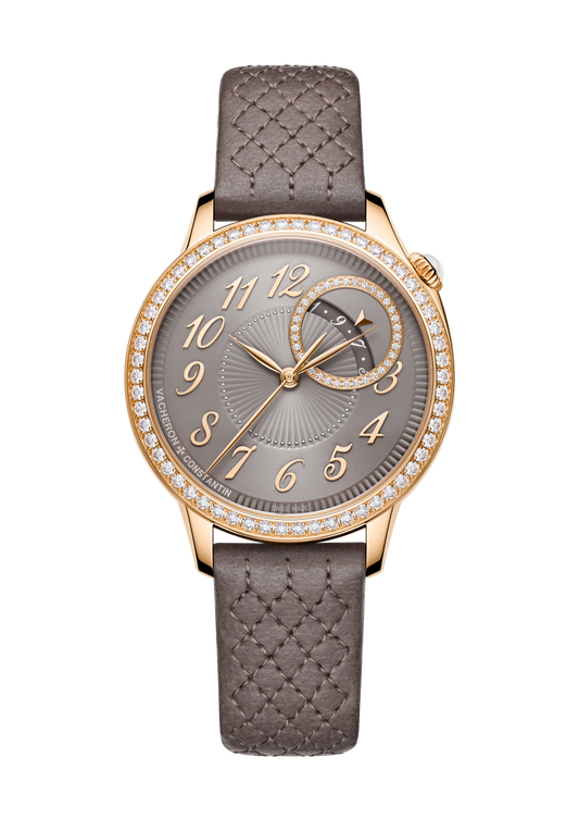 Vacheron Constantin Égérie self-winding 35 mm Grey Dial with Diamonds 18K Pink Gold Lambskin Leather Strap 4605F/000R-B957