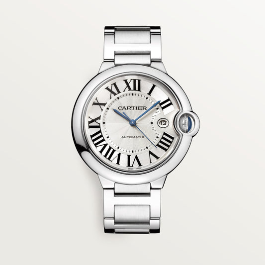 Cartier Ballon Bleu 42 mm Steel Silver Dial Bracelet WSBB0049