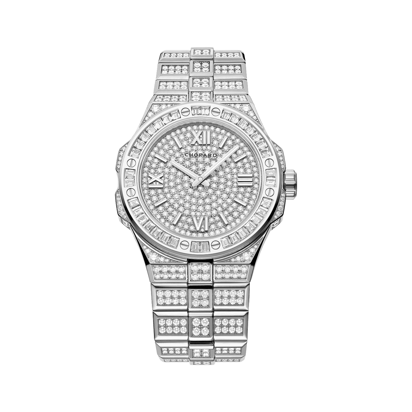 Chopard Alpine Eagle 41 mm Diamond Paved Dial 18K White Gold Bracelet 295363-1001