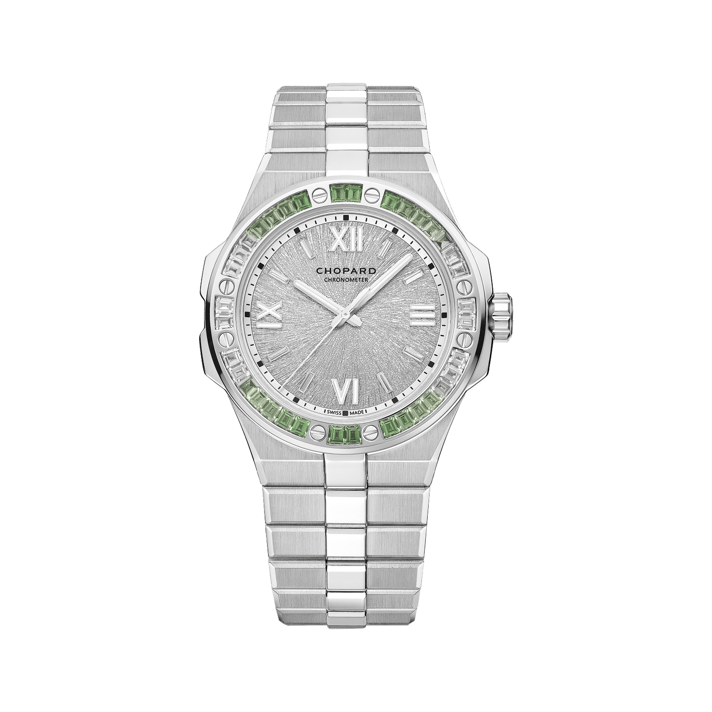 Chopard Alpine Eagle 41 mm Silver Dial with Diamonds 18K White Gold Bracelet 295363-1008