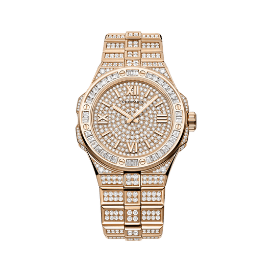 Chopard Alpine Eagle 41 mm Diamond Paved Dial 18k Rose Gold Bracelet 295363-5005