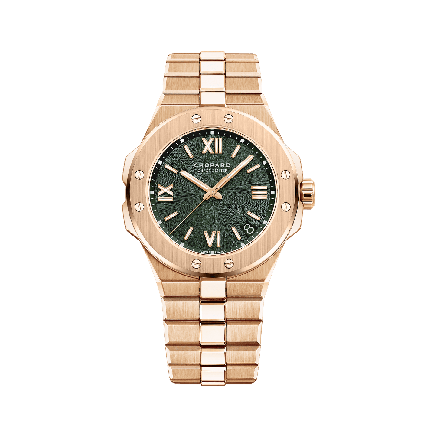 Chopard Alpine Eagle 41 mm Green Dial 18k Rose Gold Bracelet 295363-5007