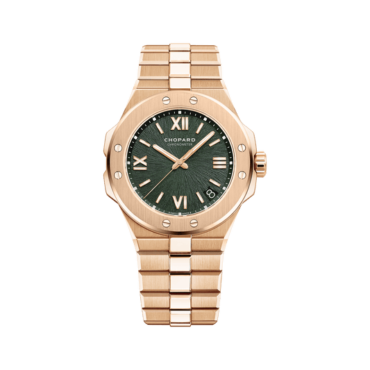 Chopard Alpine Eagle 41 mm Green Dial 18k Rose Gold Bracelet 295363-5007