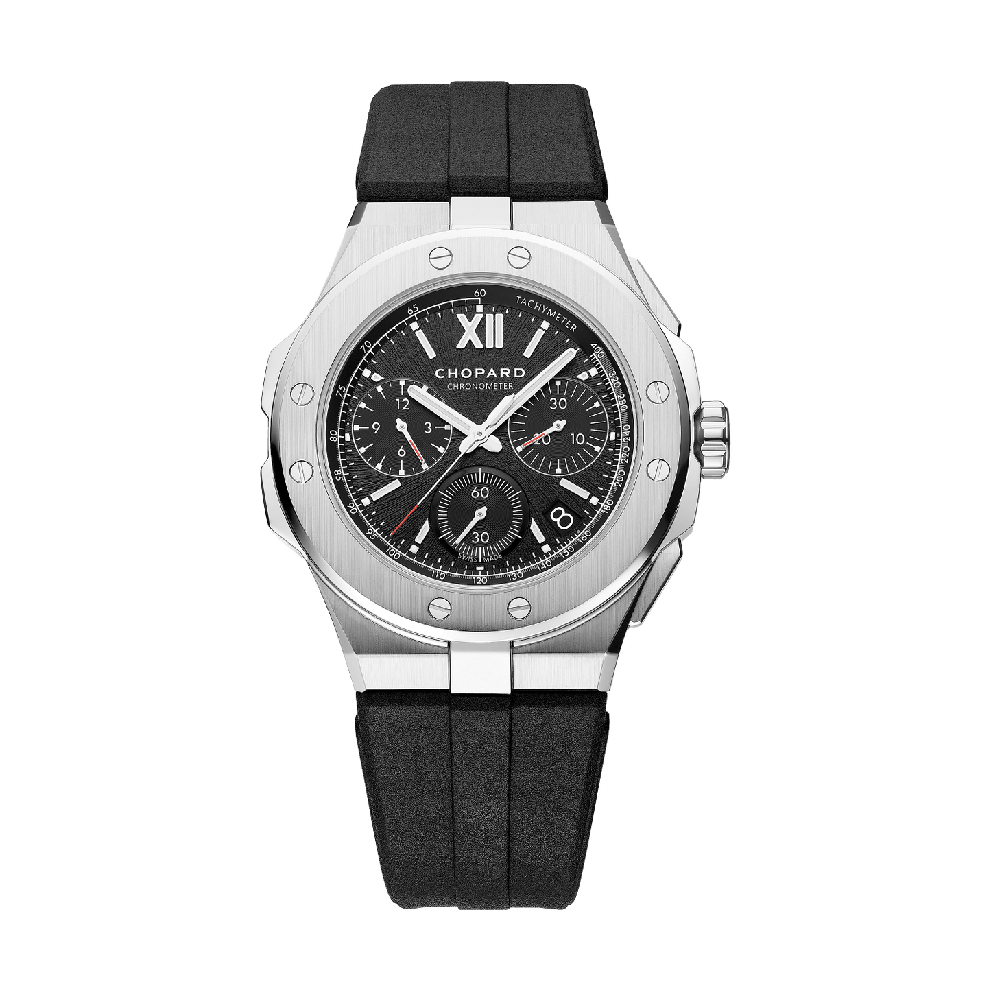 Chopard Alpine Eagle XL Chrono 44 mm Black Dial Stainless Steel Rubber Strap 298609-3004