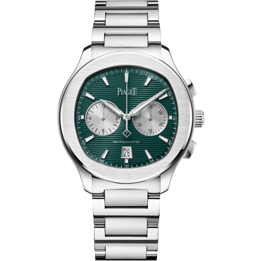 Piaget Piaget Polo Chronograph watch 42 mm Green Dial Stainless Steel Bracelet G0A49024