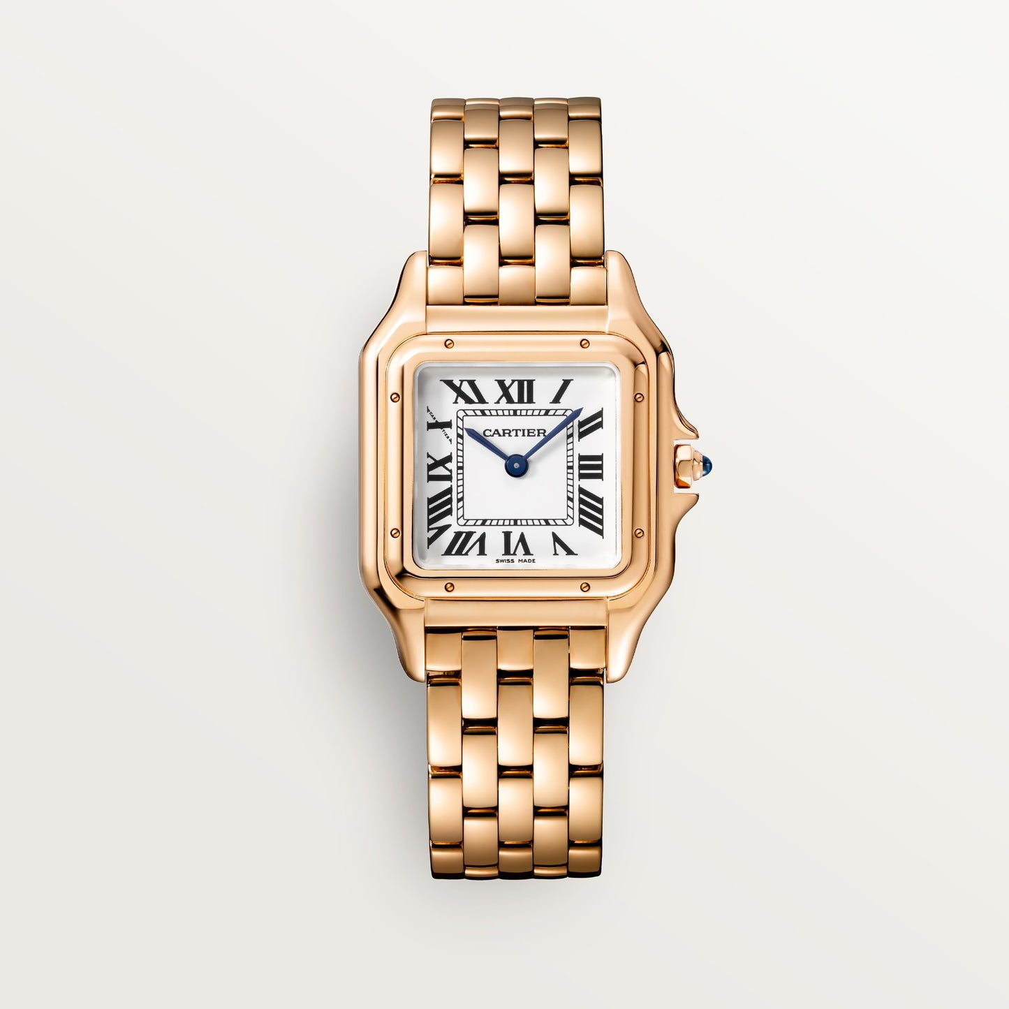 Cartier Panthère Medium Rose Gold Silver Dial Bracelet WGPN0007