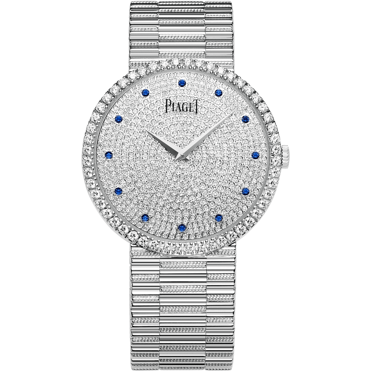 Piaget Altiplano Traditional watch 34 mm Diamond Paved Dial 18K White Gold Bracelet G0A37047