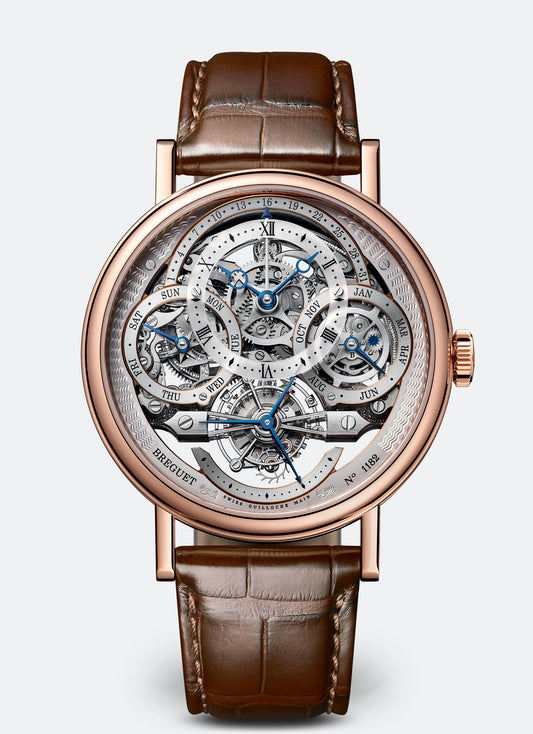 Breguet Classique 41 mm Silver Dial 18k Rose Gold Brown Leather Strap 3795BR/1E/9WU